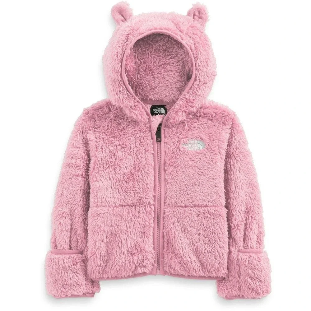 THE NORTH FACE Baby Girls Bear Full Zip Hoodie Fleece Cameo Pink 12-18 Months - Picture 1 of 7
